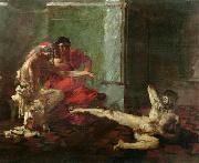 Joseph-Noel Sylvestre Locusta testing poison on a slave Germany oil painting artist